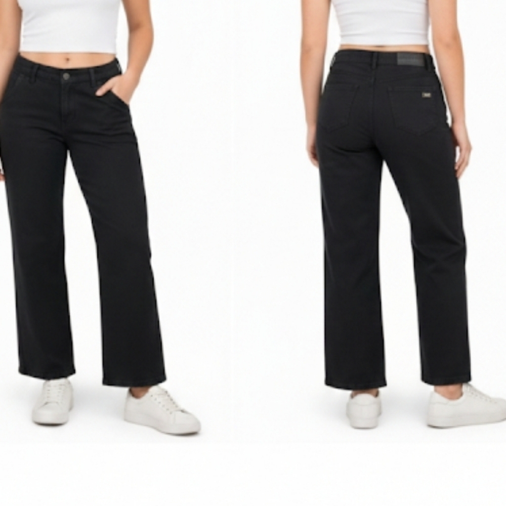 American Eagle Outfitters Canyon Eagle Black Stretch Pants 00 Short Real Good